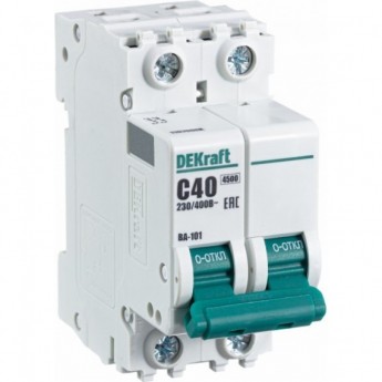 Автоматический выключатель SCHNEIDER ELECTRIC DEKRAFT 2Р 40А х-ка C ВА-101 4,5кА