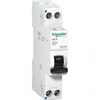 Дифференциальный автомат электронного типа SCHNEIDER ELECTRIC ACTI 9 iDif K 6КА 16A C 30МAA