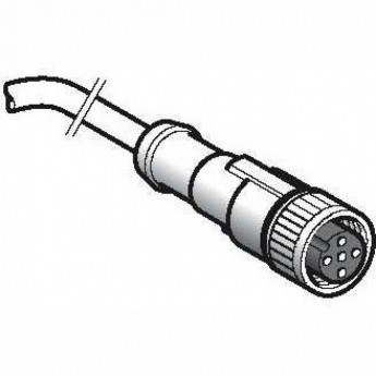 Коннектор SCHNEIDER ELECTRIC М12,прямой, с кабелем 5М