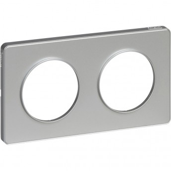 2-постовая рамка SCHNEIDER ELECTRIC ODACE, универсальная, АЛЮМИНИЙ