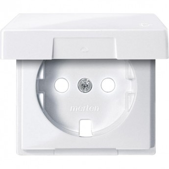 Центральная плата SCHNEIDER ELECTRIC MERTEN с крышкой для механизма розетки, АКТИВНЫЙ БЕЛЫЙ, SM