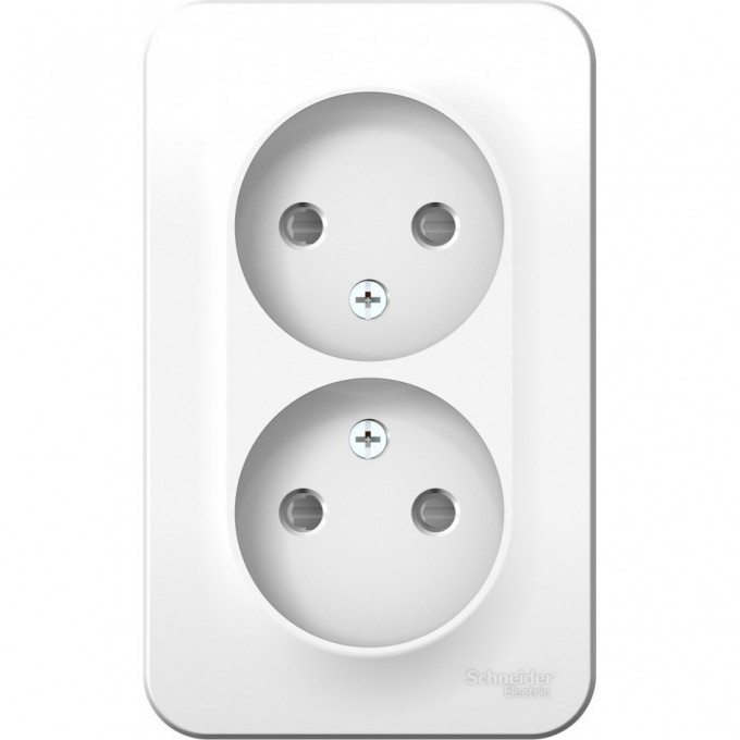 Розетка двойная SCHNEIDER ELECTRIC BLANCA без заземления, со шторкой, с изолирующей пластиной, 16А, 250В, белый BLNRA001211 Розетка двойная SCHNEIDER ELECTRIC BLANCA без заземления, со шторкой, с изолирующей пластиной, 16А, 250В, белый BLNRA001211