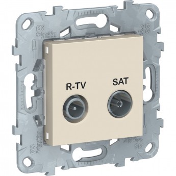 Розетка R-TV/SAT SCHNEIDER ELECTRIC UNICA NEW, одиночная, бежевый