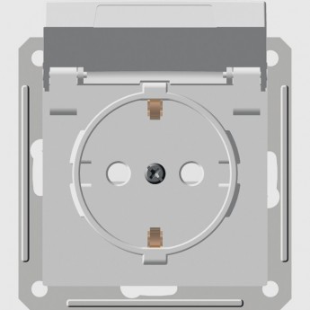 Розетка SCHNEIDER ELECTRIC W59 AQUA с заземлением со шторками, 16А, IP44, механизм, белый