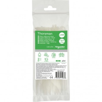 Стяжка кабельная 160х2.5 БЕЛАЯ (100шт) Стяжка кабельная 160х2.5 БЕЛАЯ (100шт)