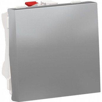 Выключатель 1-клавишный SCHNEIDER ELECTRIC UNICA MODULAR, сх. 1, 10 AX, 250 В, 2 модуля алюминий