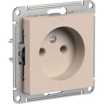 Розетка SCHNEIDER ELECTRIC ATLASDESIGN 16А без заземления/без шторок, механизм, песочный