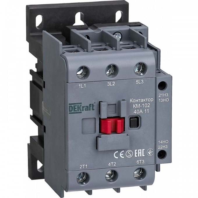 Контактор SCHNEIDER ELECTRIC DEKRAFT 40А 220В/230В АС3 АС4 1НО+1НЗ КМ-102 22006DEK